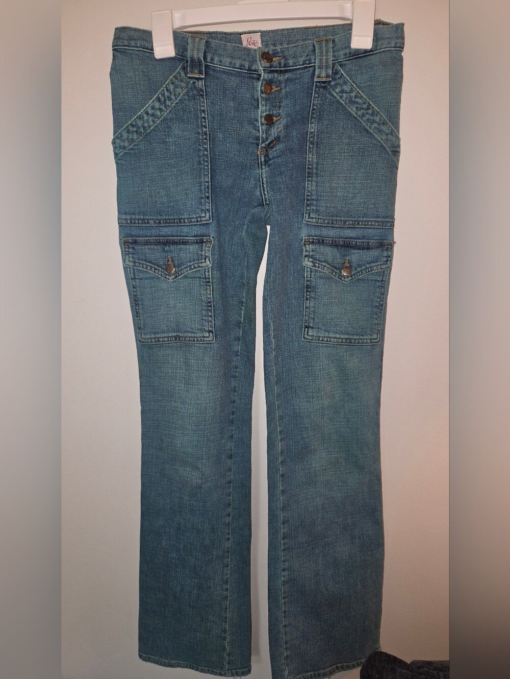 Joie Women's Blue Cargo Pocket Jeans Y2k Size 30